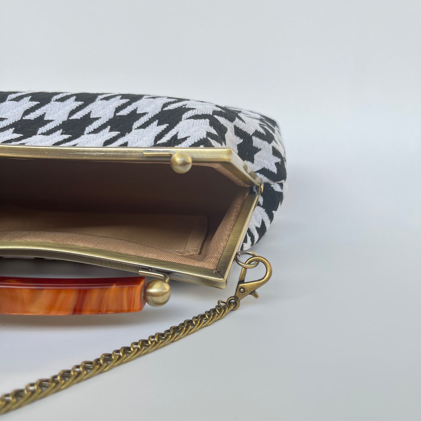 Torebka w kratki biało-czarne