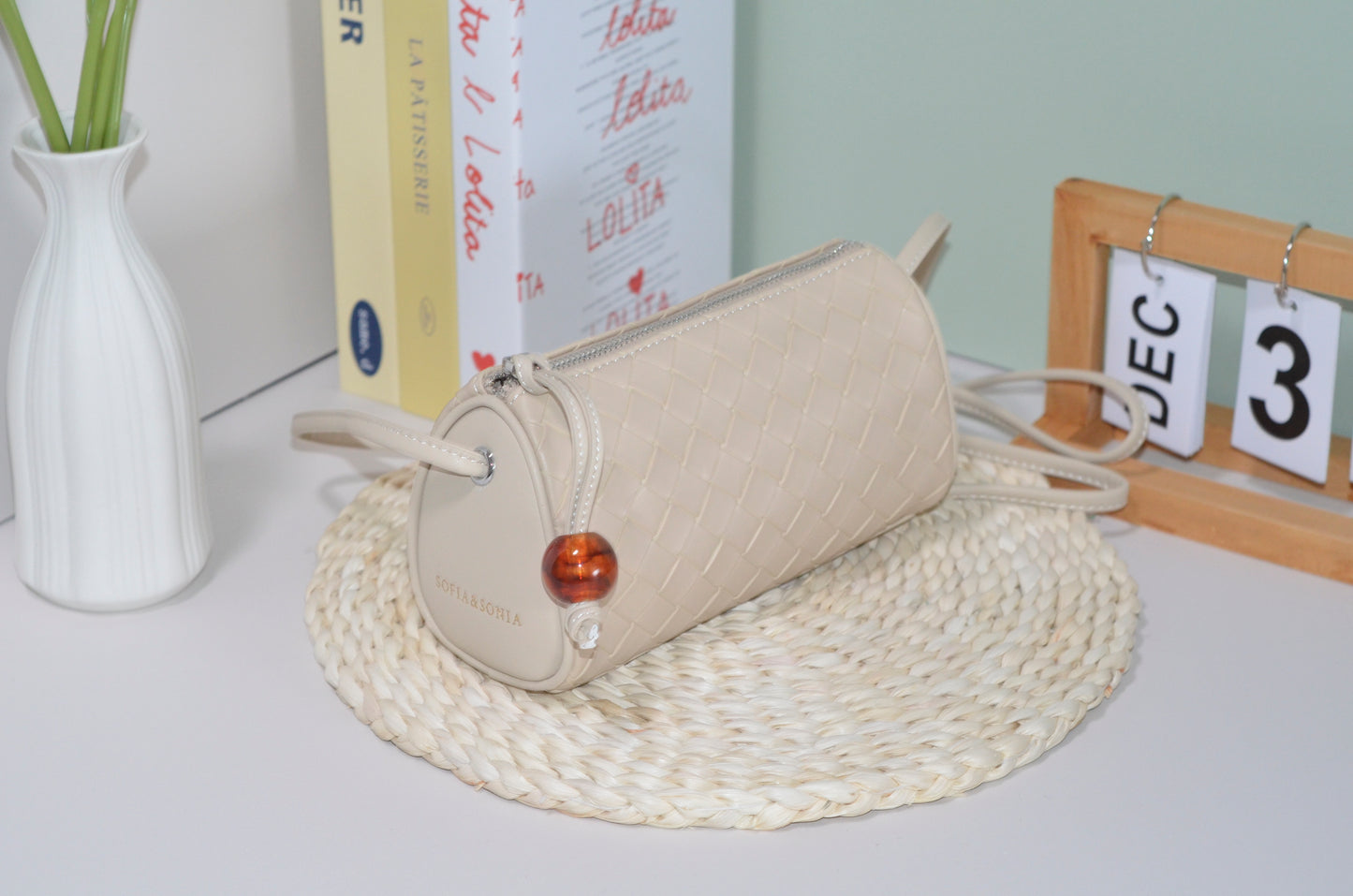 Torebka Cylinder beżowa