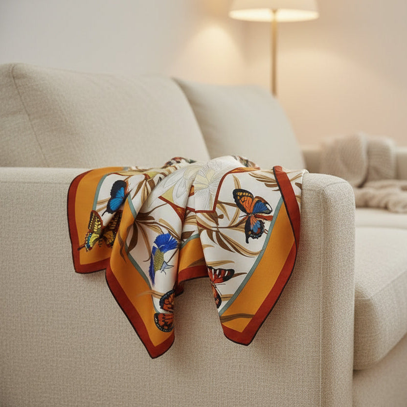 Apaszka dwustronna 106003- Ręcznie rolowane brzegi