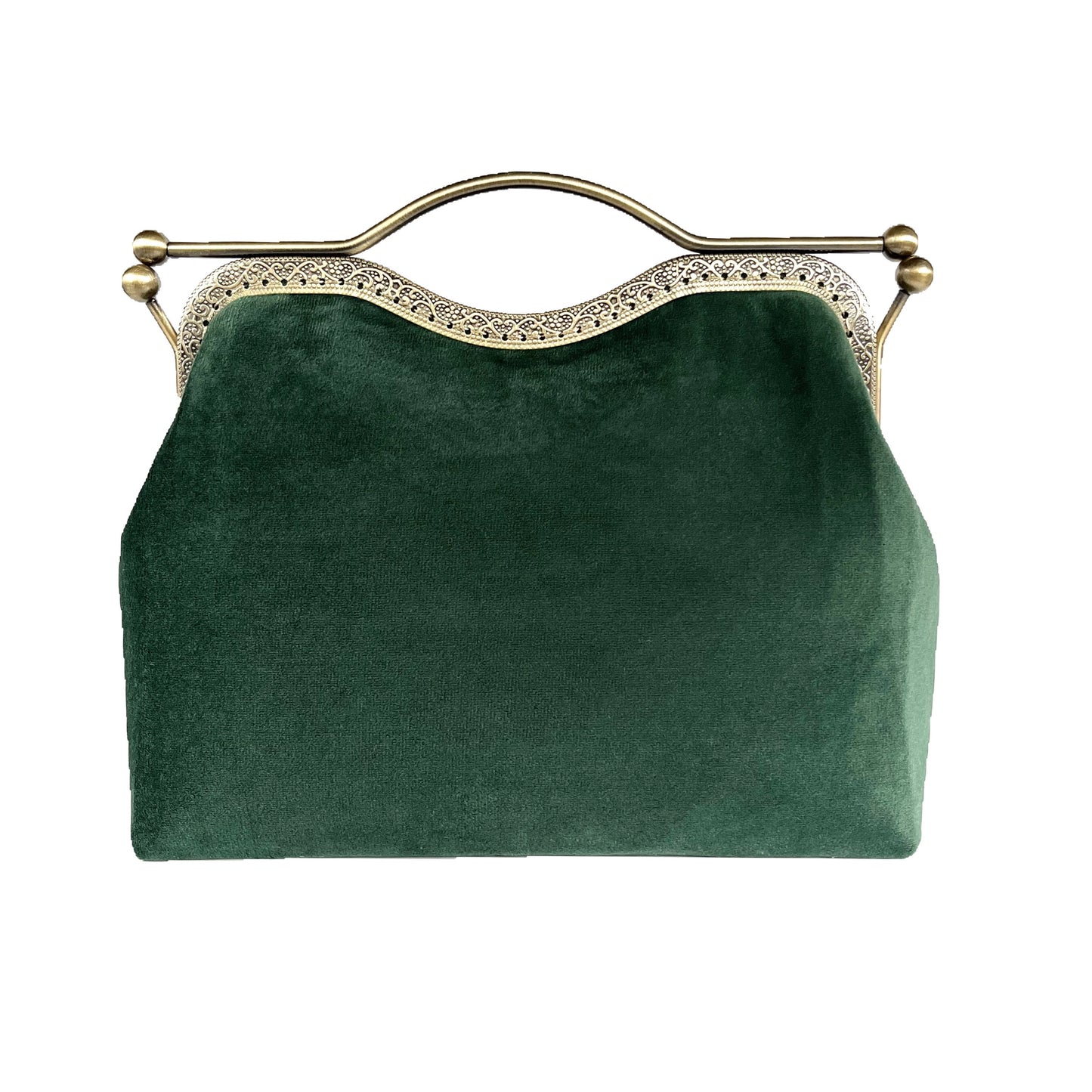 Torebka welurowa w kształcie M