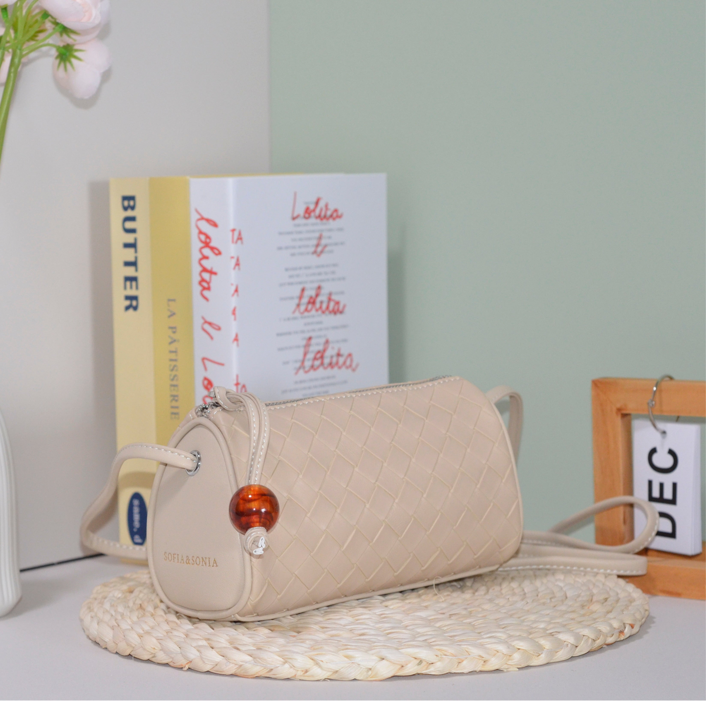 Torebka Cylinder beżowa