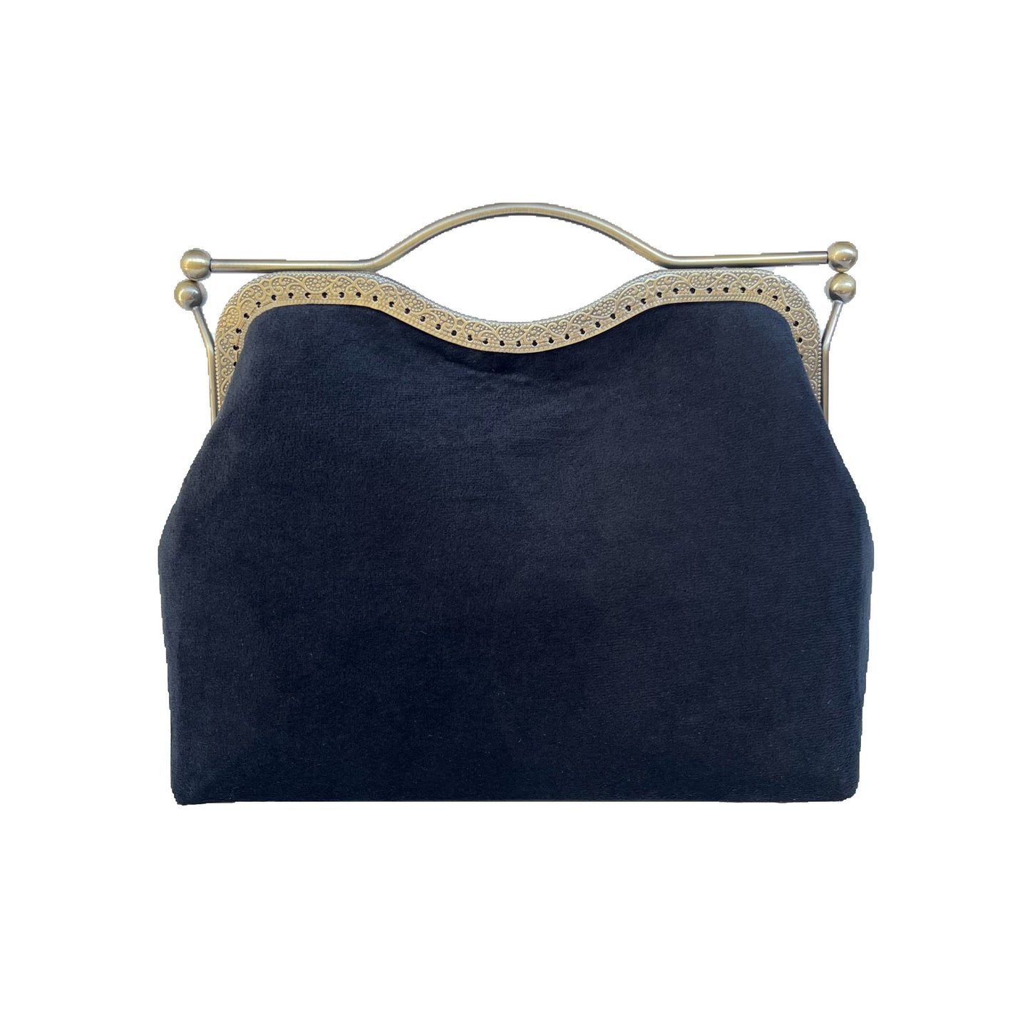 Torebka welurowa w kształcie M