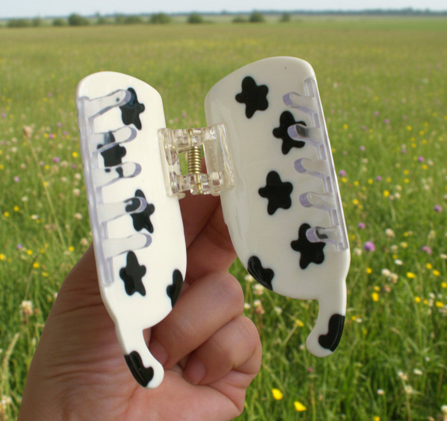 Klamra do włosów biały Kotek