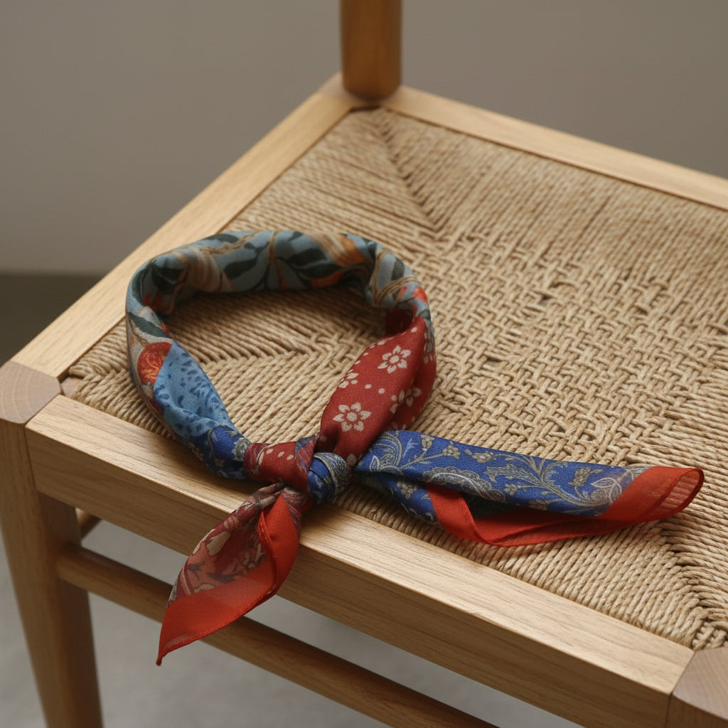 Chusta bawełniana z jedwabiem