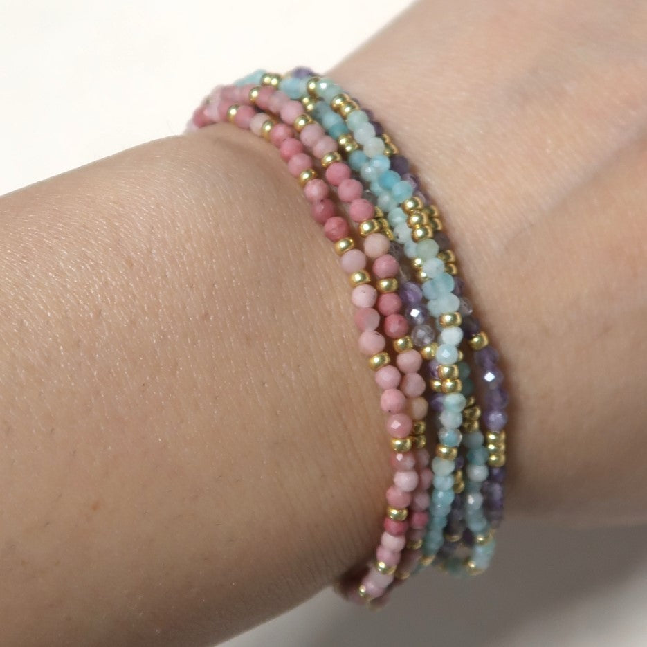 Bransoletka na gumce Turmalin