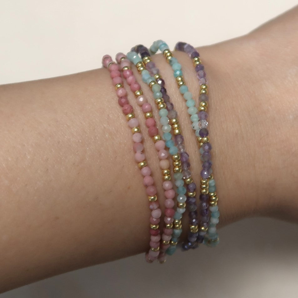 Bransoletka na gumce Turmalin