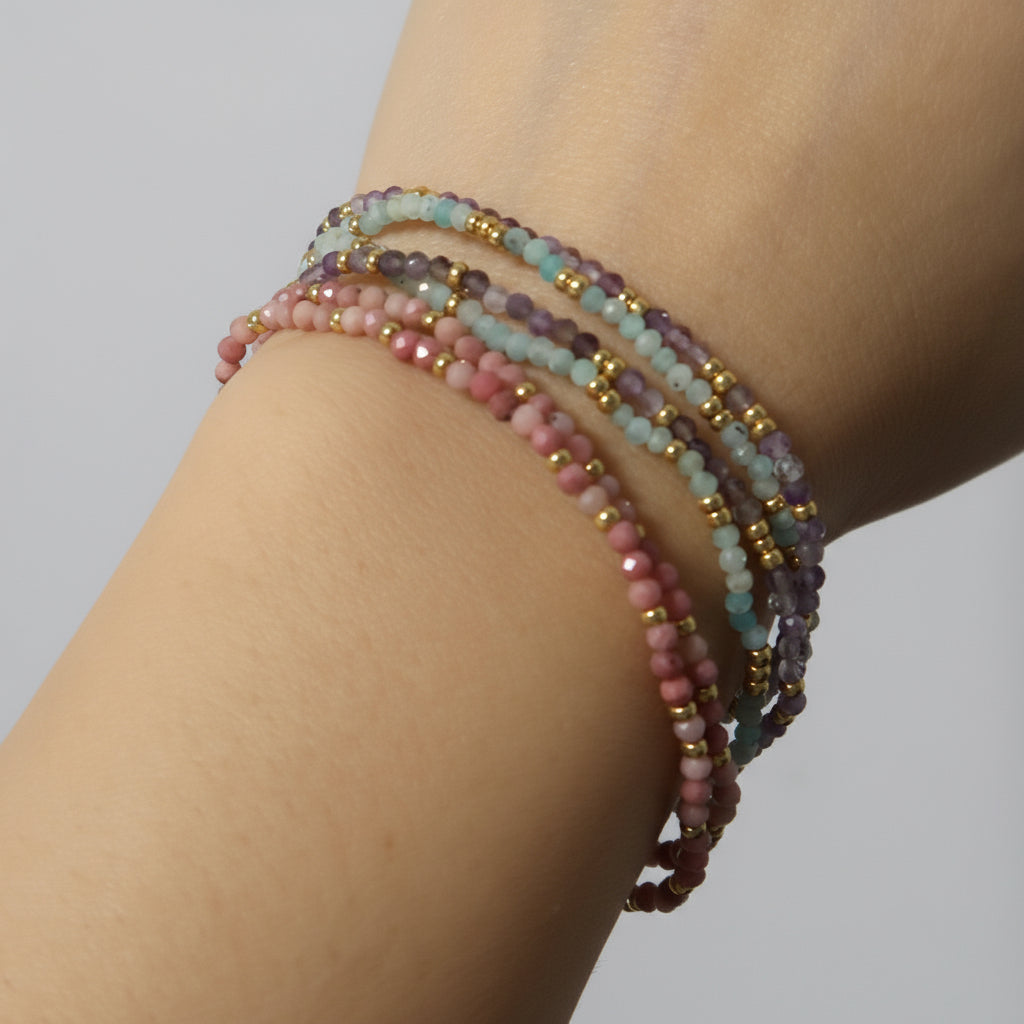 Bransoletka na gumce Turmalin