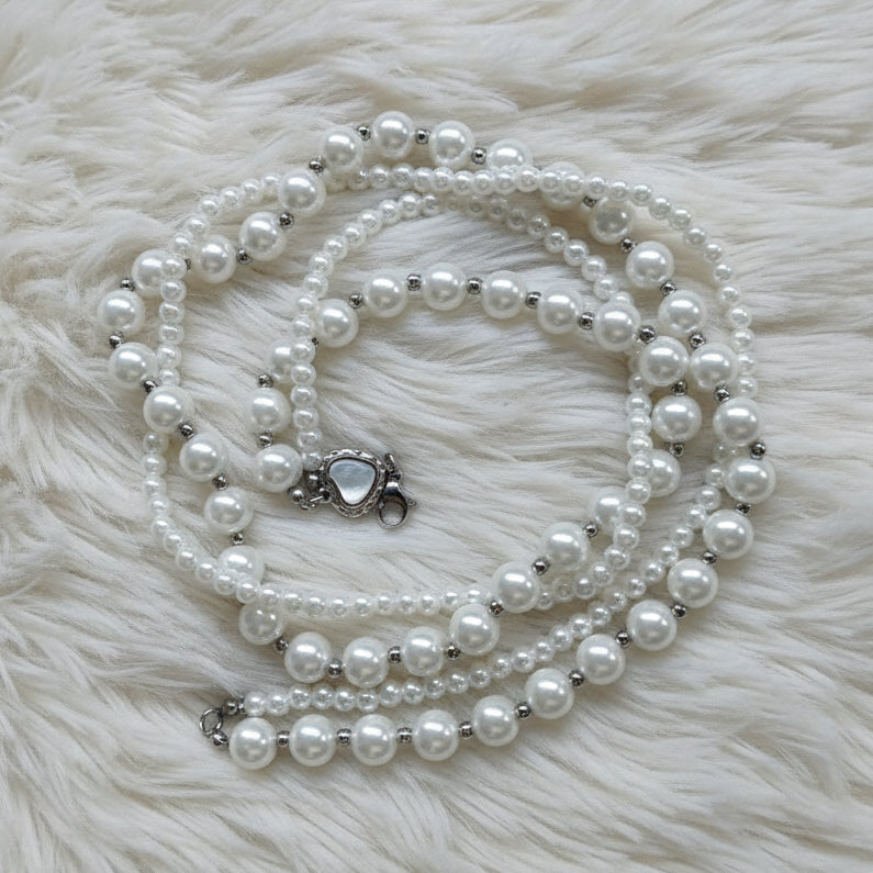 Naszyjnik podwójny srebrny