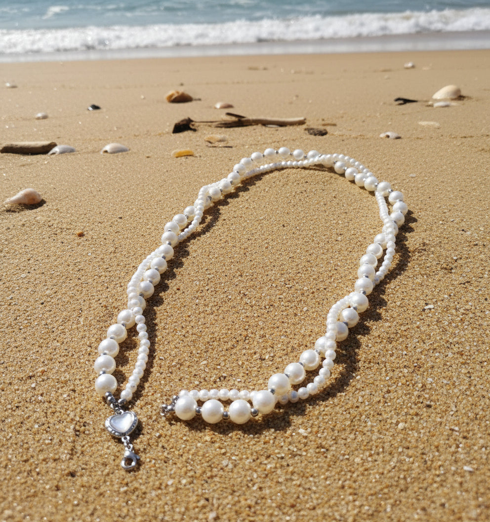 Naszyjnik podwójny srebrny