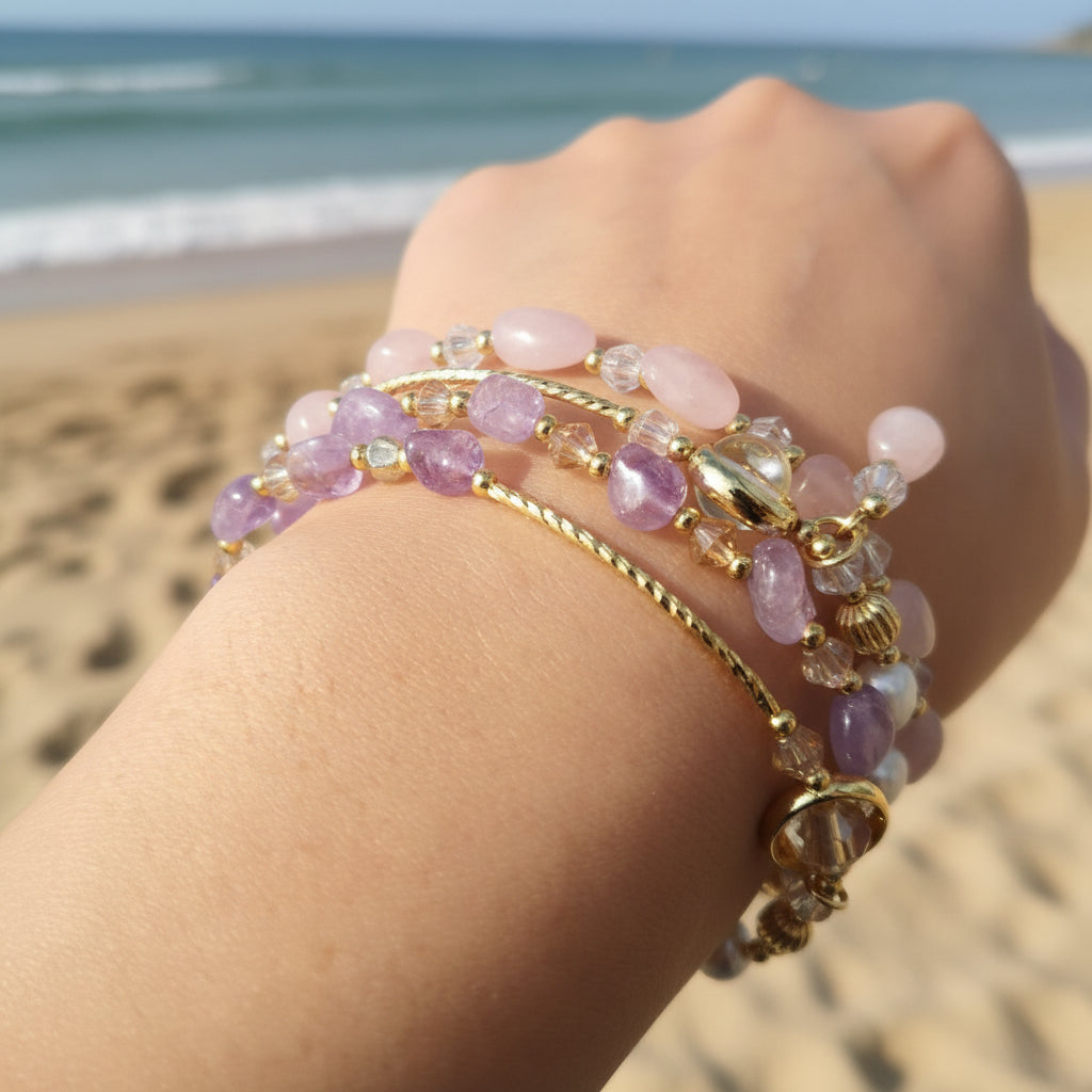 Bransoletka podwójna na gumce