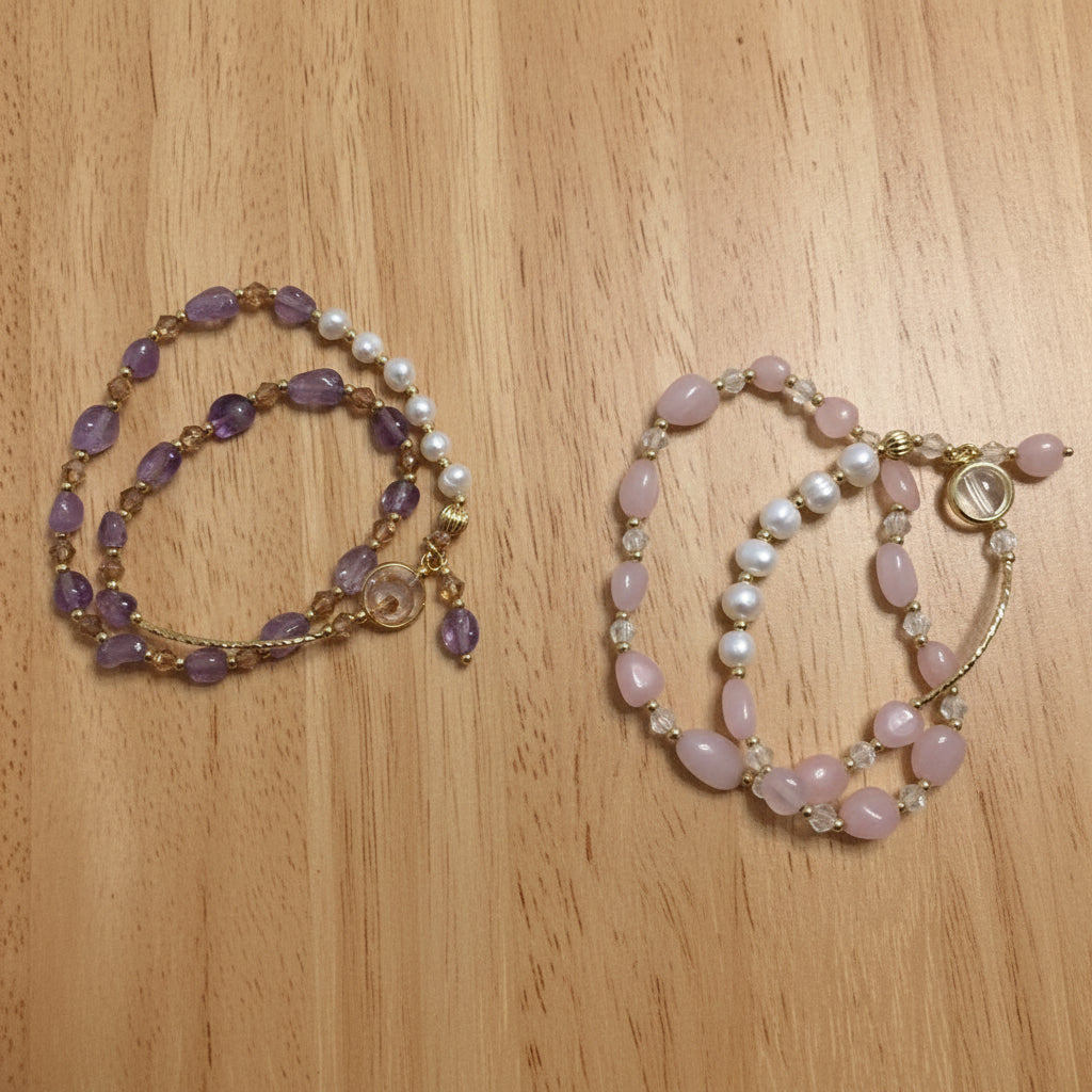 Bransoletka podwójna na gumce