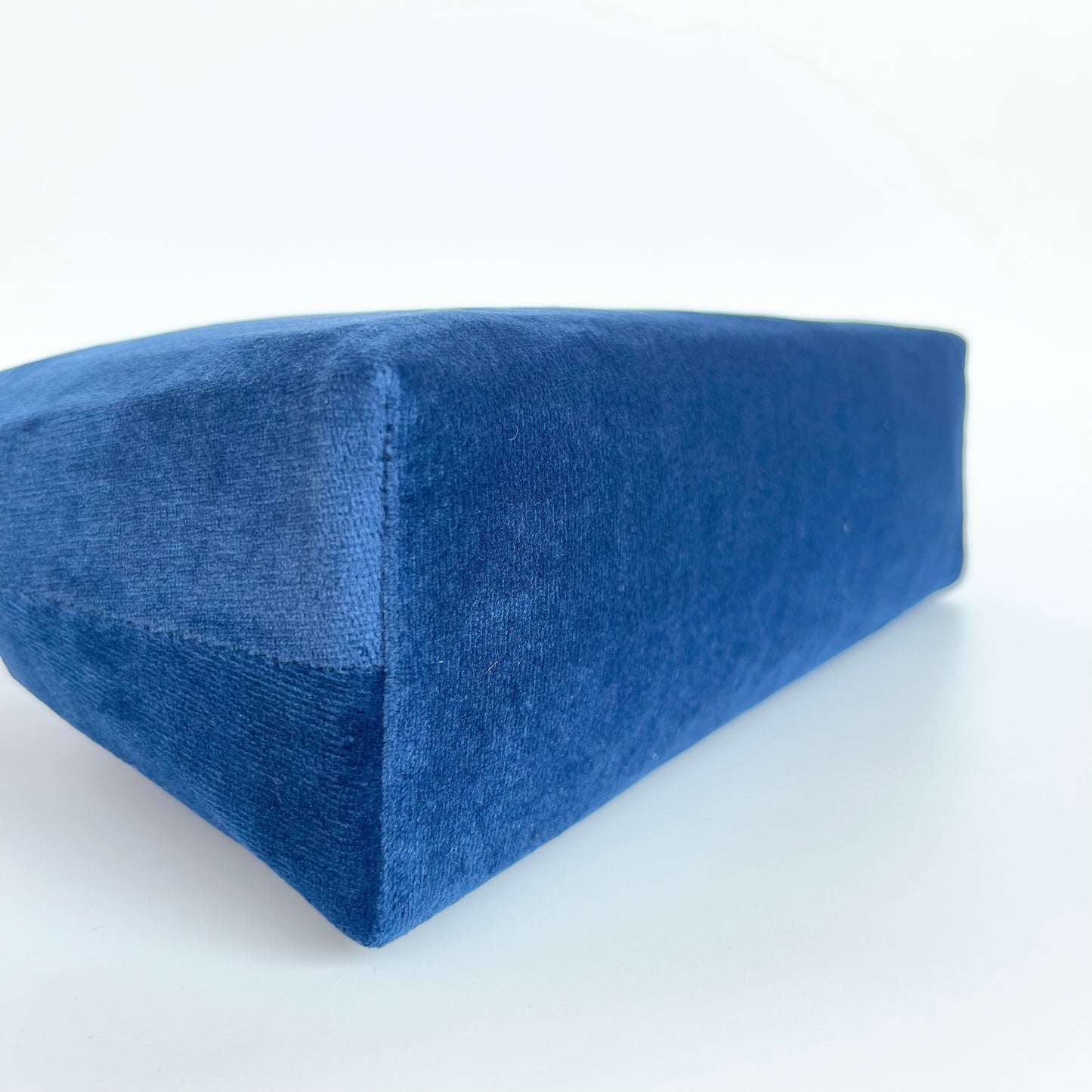 Torebka welurowa z rączką granatowa