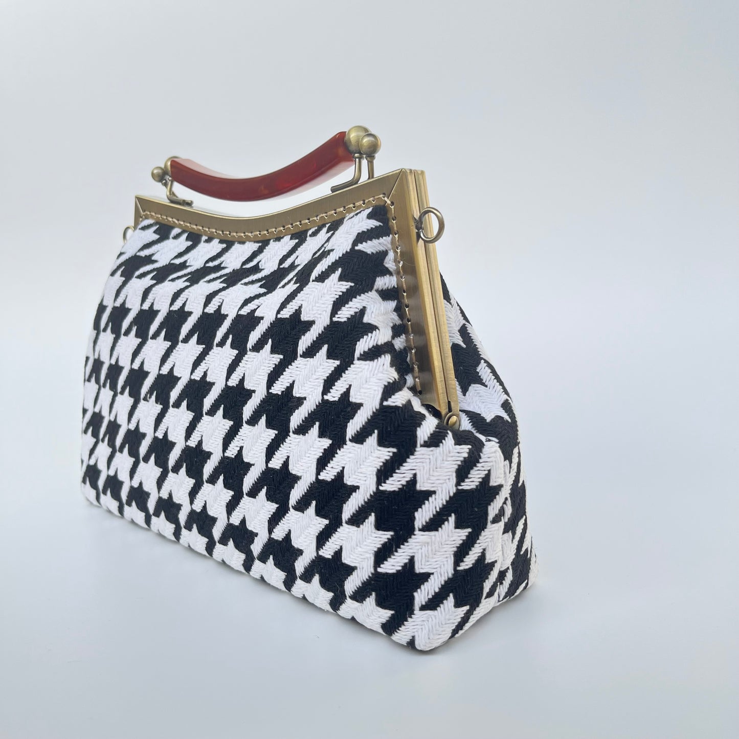 Torebka w kratki biało-czarne