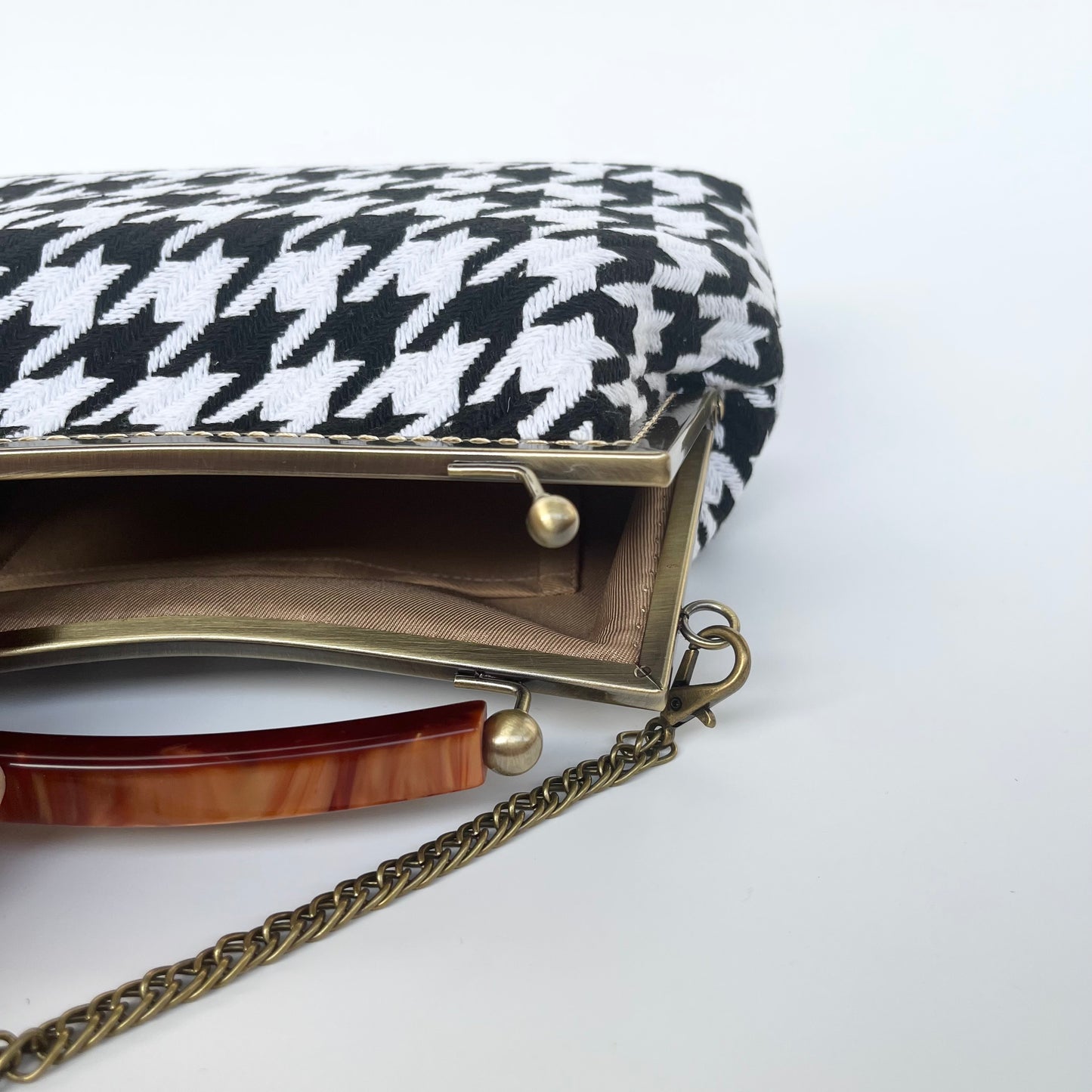 Torebka w kratki biało-czarne